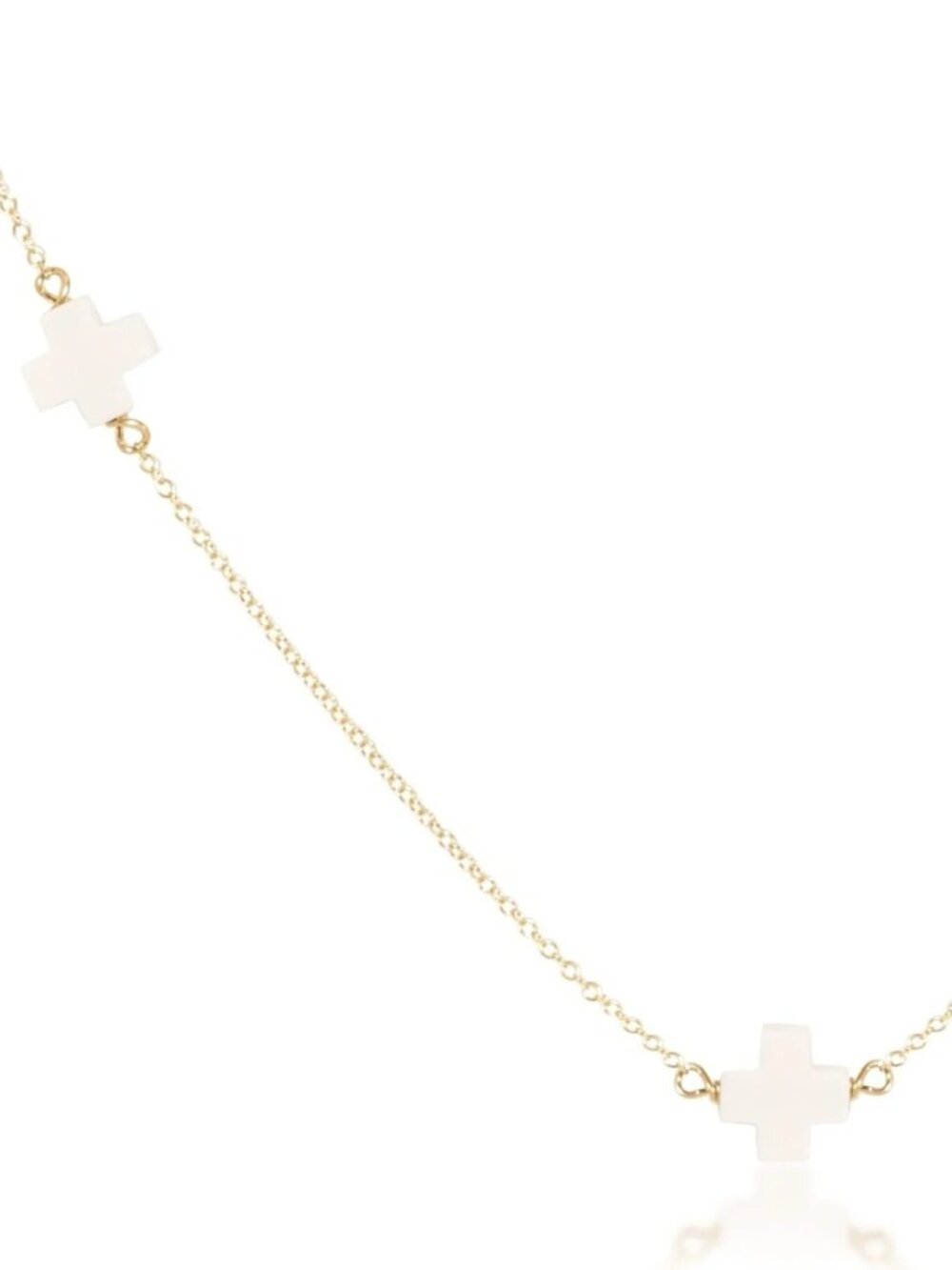 Enewton choker simplicity chain gold - signature cross off-white necklace